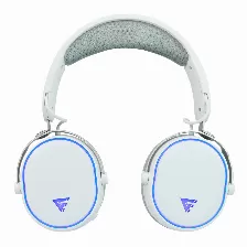 Diadema Game Factor Hsb600 Gamer Inalambrica, Bluetooth, 3.5mm, Microfono Removible, 7.1, Blanco