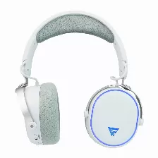 Diadema Game Factor Hsb600 Gamer Inalambrica, Bluetooth, 3.5mm, Microfono Removible, 7.1, Blanco