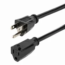 Cables De Poder Startech.com Macho, Hembra 125 V, 4.5 M, Negro