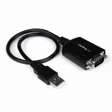 Tarjeta Startech.com Cable .3m Usb A Puerto Serial Serie Rs232 Db9 Con Retención Del Puerto De Asignación Com, Negro, Ce, Fcc, Mac Os X 13.0 Ventura, 70 G, 1 Pieza(s), 145 Mm