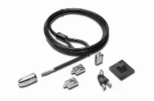 Cable Antirrobo Kensington , Llave, 2.44 M, Acero Al Carbón, Negro, Plata