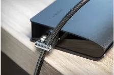 Cable Antirrobo Kensington , Llave, 2.44 M, Acero Al Carbón, Negro, Plata