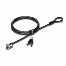 Cable Antirrobo Kensington , Llave, Carbono, Acero, Negro, Metálico