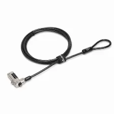 Cable Antirrobo Kensington , Cerradura Con Combinación, 1.8 M, Carbono, Negro