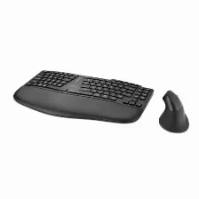 Kit Teclado Y Mouse Kensington Pro Fit Ergo Km675 Eq Interruptor De Membrana, Inalámbrico, Usb Tipo A, 2400 Dpi, Negro