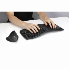 Kit Teclado Y Mouse Kensington Pro Fit Ergo Km675 Eq Interruptor De Membrana, Inalámbrico, Usb Tipo A, 2400 Dpi, Negro