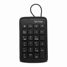 Teclado Numerico Vorago Kb-105, Ergonomico, Usb, Negro