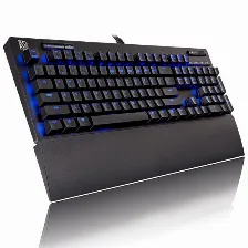 Teclado Gamer Thermaltake Neptune Pro, Mecanico, Alambrico, Usb, Reposamunecas, Switch Blue, Negro