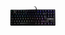 Teclado Mecanico Gamefactor Kbg500-rd, Compacto, Anti-ghosting, Rgb, Cable De Nylon, Negro
