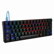 Teclado Mecanico Game Factor Kbg560, Usb, Rgb, Swicth Gateron Azul
