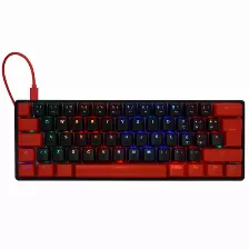 Teclado Mecanico Game Factor Kbg560, Usb, Rgb, Switch Gateron Rojo
