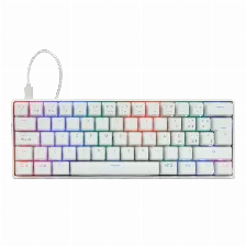 Teclado Game Factor Kbg560-wh Español, Alámbrico, Usb, Led Rgb, Blanco