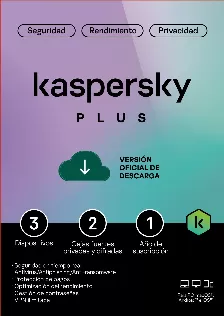 Licencia Electronica Esd Kaspersky Plus / 3 Dispositivos / 2 Cuentas Kpm / 365 Dias / Base