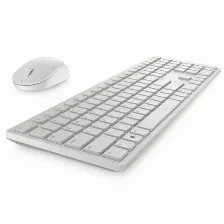 Teclado Inalámbrico Dell Km5221w Español, Tamaño Completo (100%), 10 M, Teclado Numérico, Blanco