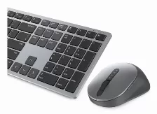 Kit Teclado Y Mouse Dell Inalámbrico, 1600 Dpi, Gris, Titanio