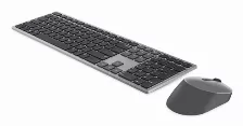 Kit Teclado Y Mouse Dell Inalámbrico, 1600 Dpi, Gris, Titanio