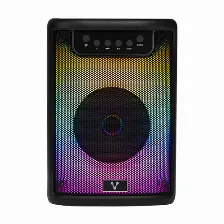 Bocina Vorago Bt 205 Karaoke Speaker, 10 W, 2 Ohmio, Inalambrico Y Alambrico, Rgb, Color Negro