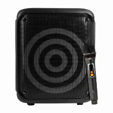 Bocina Vorago Karaoke Speaker 350, 30w Rms, Usb, 3.5 Mm, Bt, Microfono Inalambrico, Rgb, Negro