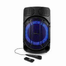 Bocina Vorago Karaoke Speaker 502, Bluetooth, Usb, Microfono Alambrico, Ruedas Traseras, Negro