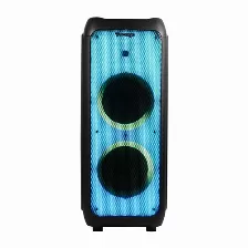 Bocina Vorago Karaoke Speaker 600, 80w Rms, Usb, Bt, Rgb, Incluye Microfono Y Control Remoto, Negro