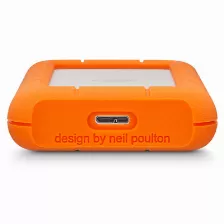 Disco Duro Externo Lacie Rugged Mini 2000 Gb, Micro-usb B 3.2 Gen 1 (3.1 Gen 1), Naranja, Plata