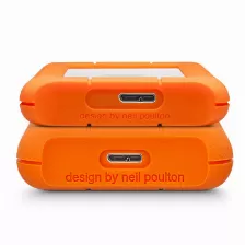 Disco Duro Externo Lacie Rugged Mini 2000 Gb, Micro-usb B 3.2 Gen 1 (3.1 Gen 1), Naranja, Plata