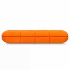 Disco Duro Externo Lacie Rugged Mini 2000 Gb, Micro-usb B 3.2 Gen 1 (3.1 Gen 1), Naranja, Plata