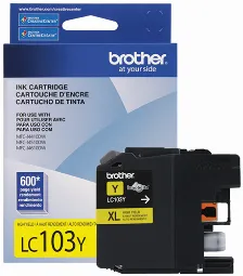 Cartucho De Tinta Brother Lc103y Amarillo 600 Pag, Mfc-9330cdw Original
