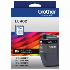 Cartucho De Tinta Brother Lc402bks Original, Negro, Rendimiento Estándar