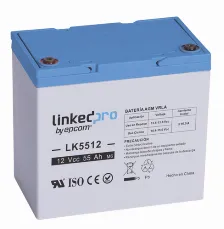 Bateria Linkedpro Lk5512 Sealed Lead Acid (vrla), 12 V, 55000 Mah, Azul, Gris