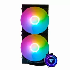 Sistema De Enfriamiento Liquido Game Factor Lqg601-bk, 2x 120mm, Argb, Negro