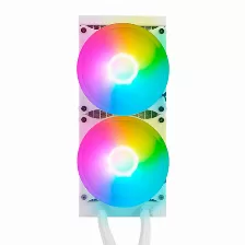 Enfriamiento Liquido Game Factor, Lqg601-wh, 240mm, 2x120mm, Blanco
