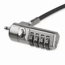 Cable Antirrobo Startech.com Cerradura Con Combinación, 2 M, Zinc De Acero, Negro, Plata