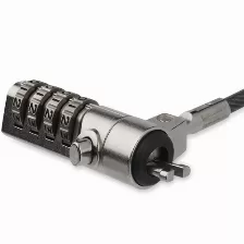 Cable Antirrobo Startech.com Cerradura Con Combinación, 2 M, Zinc De Acero, Negro, Plata