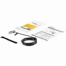 Cable Antirrobo Startech.com Cerradura Con Combinación, 2 M, Zinc De Acero, Negro, Plata