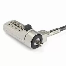 Cable Antirrobo Startech.com Ltlocknbl Noble, Cerradura Con Combinación, 2.043 M, Zinc De Acero, Negro, Plata