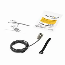 Cable Antirrobo Startech.com Ltlocknbl Noble, Cerradura Con Combinación, 2.043 M, Zinc De Acero, Negro, Plata