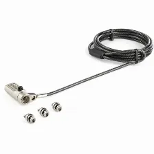 Cable Antirrobo Startech.com Kensington, Cerradura Con Combinación, 2 M, Negro, Plata