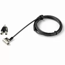 Cable Antirrobo Startech.com Kensington, 2 Teclas, 2 M, Negro, Acero Inoxidable