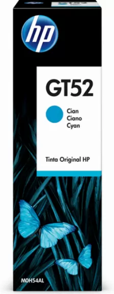 Botella De Tinta Cian Hp Gt52 70ml Original Para Impresoras Smart Tank