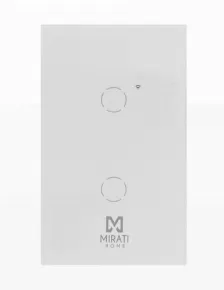 Interruptor De Luz Mirati M2si2 Wi-fi, Wifi, Pared, Blanco