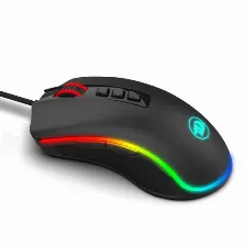 Mouse Redragon M711-fps Cobra Fps, Mouse Competitivo, Switches ópticos óptico, 9 Botones, 24000 Dpi, Usb Tipo A, Negro