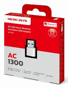 Tarjetas De Red Mercusys Ma30n Usb, 1300 Mbit/s, Alámbrico, Blanco