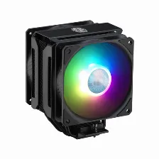 Disipador Cooler Master Masterair Ma612 Stealth Argb, 2x Ventiladores 120mm, Rgb, Negro
