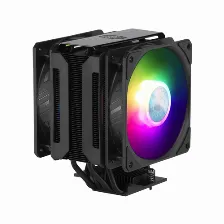 Disipador Cooler Master Masterair Ma612 Stealth Argb, 2x Ventiladores 120mm, Rgb, Negro