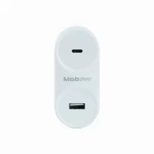 Cargador Mobifree Mb-923354 100 - 240 V, Universal, Interior, 1usb, 1usb-c, Carga Rápida, Blanco