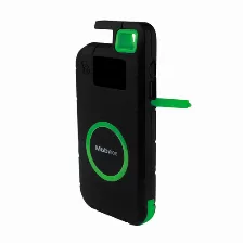 Power Bank Portátil Mobifree , Con Cargador Inalámbrico Powerfree, 8000mah, Negro Con Verde