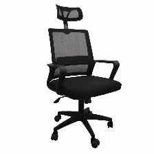 Silla Gerencial Modamob Modelo Nova, Respaldo Y Cabecera De Malla, Soporte Lumbar, Piston De Gas C3 120kg, Estrella Aleacion C/5 Ruedas, Color Gris