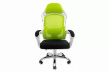 Silla Gerencial Modamob, Modelo Orion, Respaldo Tipo Mesh, Piston De Gas C3 120kg, Base Metalica Con 5 Ruedas, Color Verde Con Negro