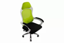 Silla Gerencial Modamob, Modelo Orion, Respaldo Tipo Mesh, Piston De Gas C3 120kg, Base Metalica Con 5 Ruedas, Color Verde Con Negro